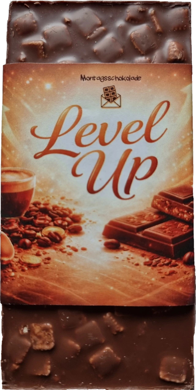 Level Up – Schokolade mit Kaffeebohnen