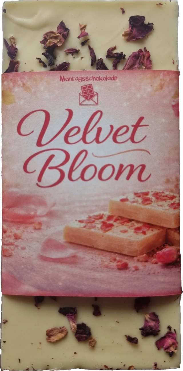 Velvet Bloom – Weiße Schokolade mit Rosenblüten
